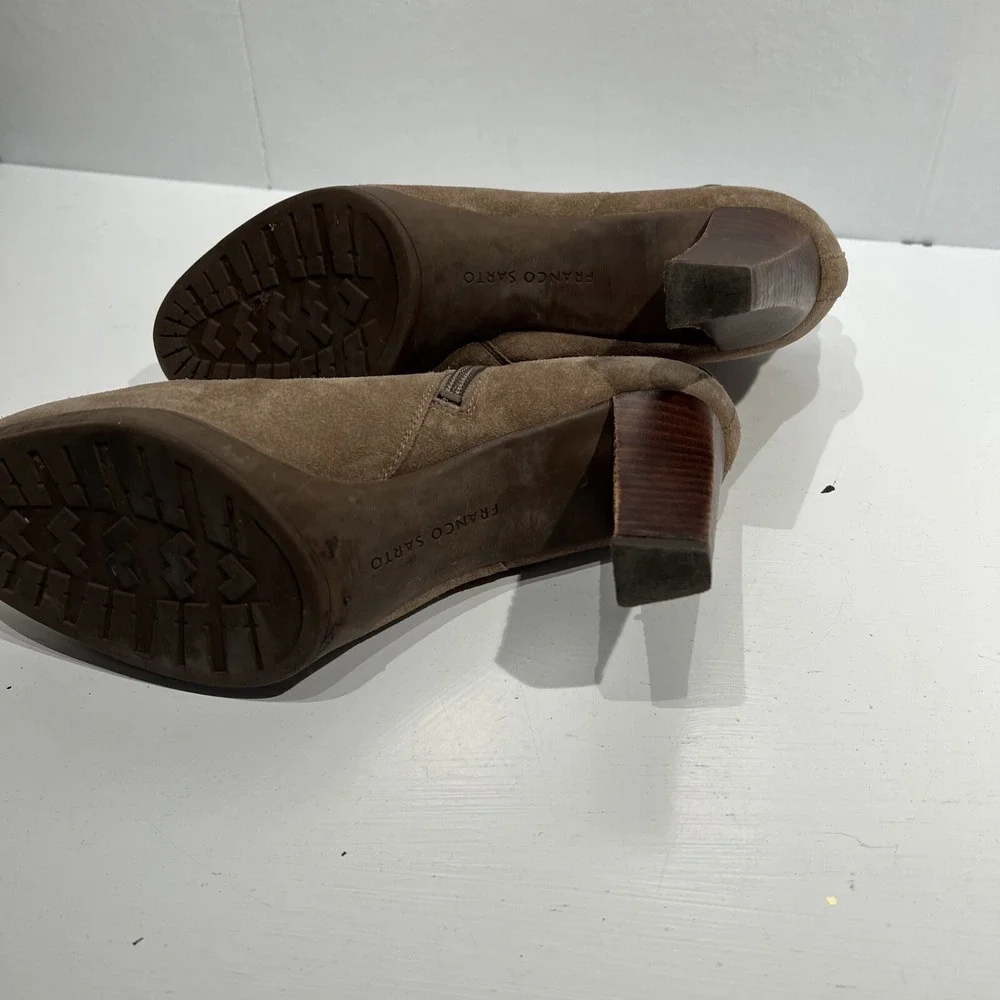 Franco‎ Sarto Suede Boots with Ankle Buckle Detail - Idrina Desert Brown 9.5